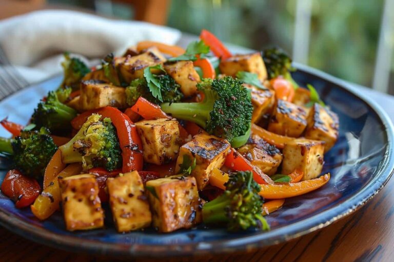 Recette santé : Poêlée de légumes croquants au tofu mariné